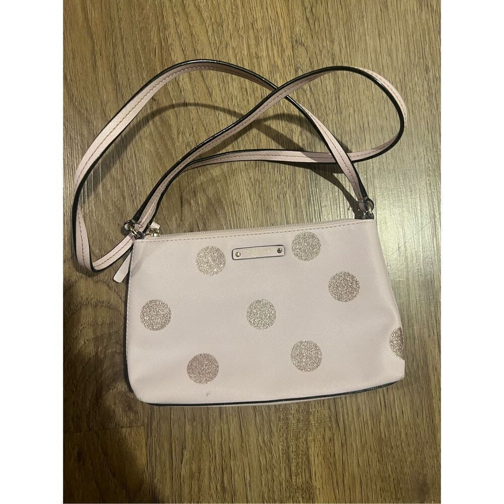 Kate Spade New York HAVEN LANE RAMEY GLITTER DOTS CROSSBODY- Pink - Picture 1 of 7